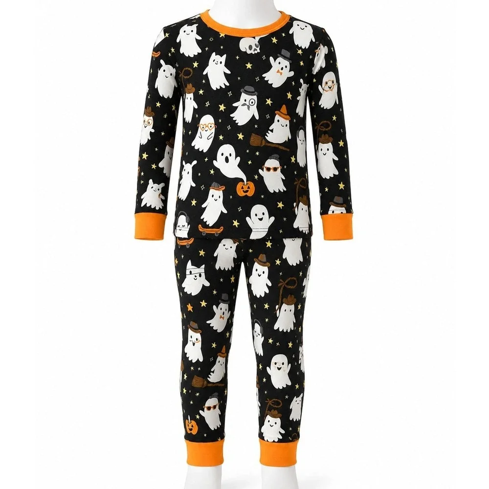 Little Sleepies Friendly Ghosts 4T Toddler Bamboo Pajama Set Unisex Halloween